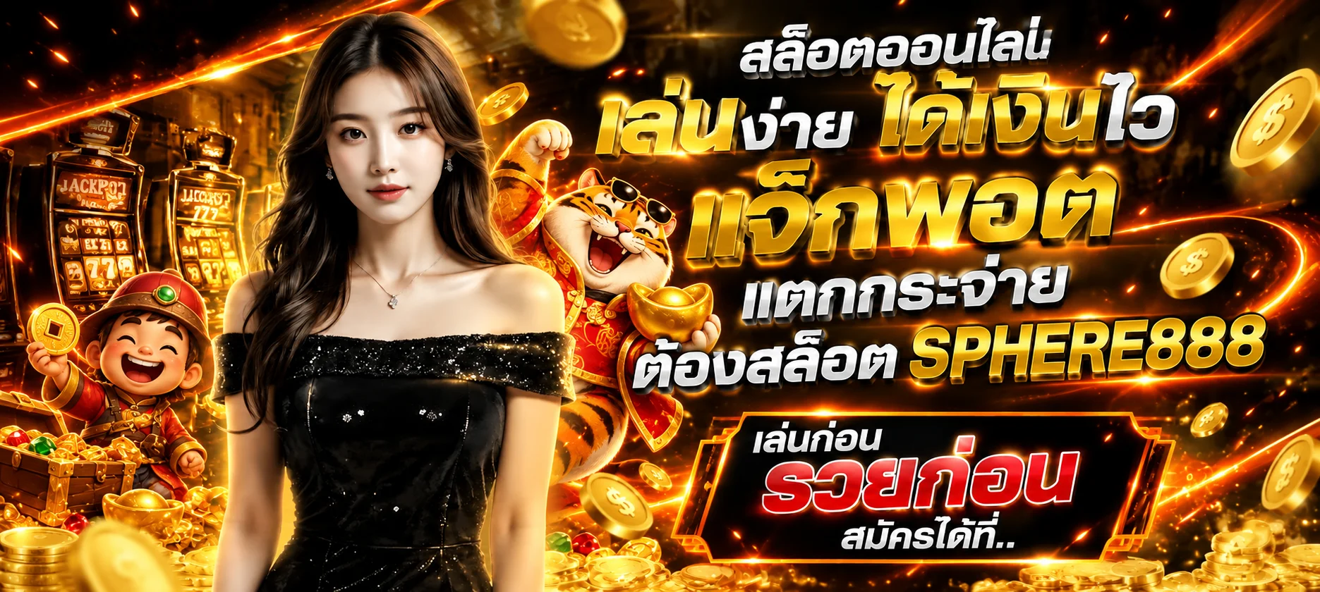 SPHERE888 สล็อต PG พร้อมตัวละครและแจ็กพอตโทนส้มทอง